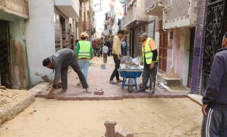 تطوير شوارع منيا القمح