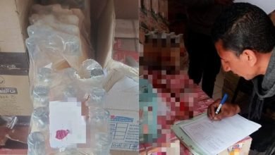 ضبط مخزن مخالف يحوي 6000 عبوة حلوى فاسدة