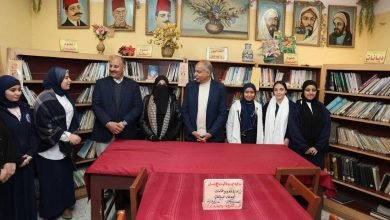 محافظ المنيا يتفقد مدرسة سمالوط الثانوية للبنات